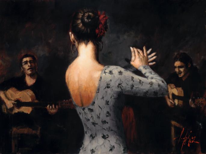 Tablado Flamenco V painting - Fabian Perez Tablado Flamenco V art painting